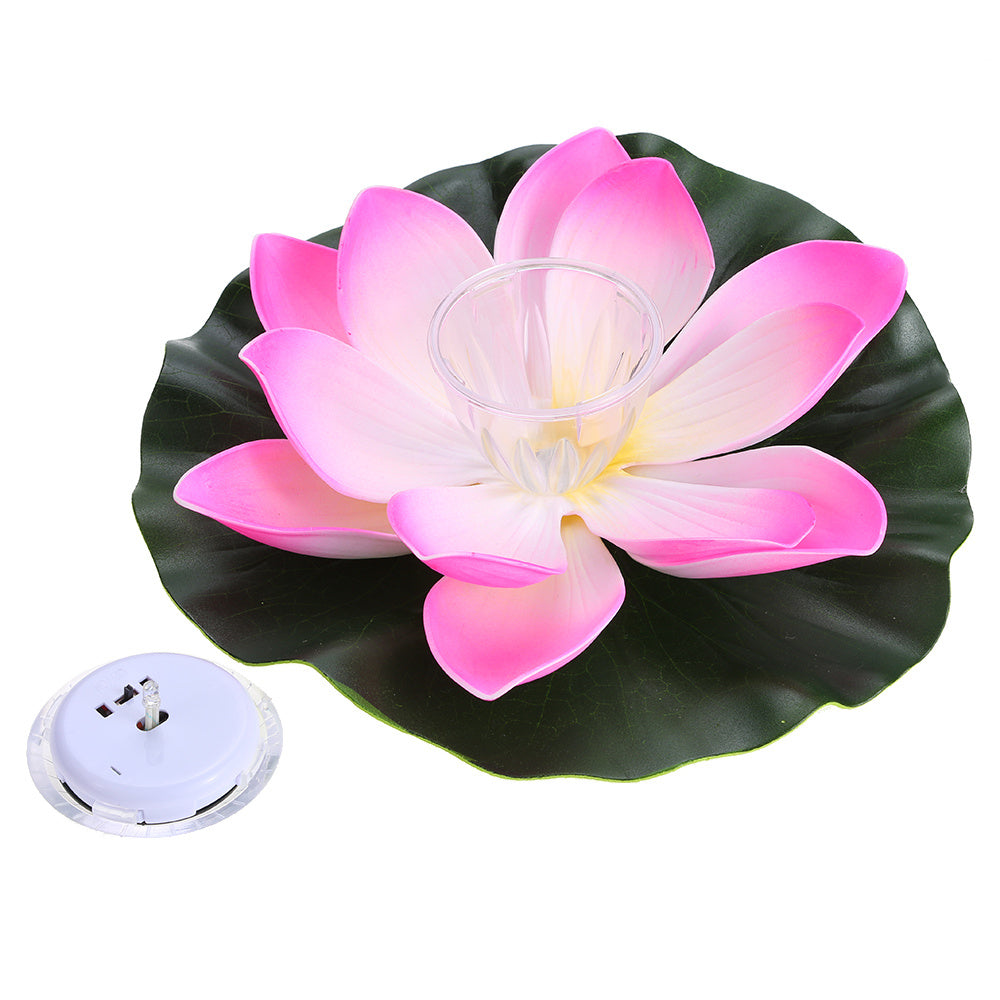 Floating water solar lantern LED lotus wishing lamp colorful floating water lamp pool decorative lamp